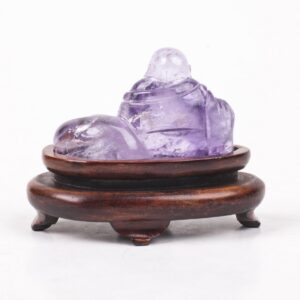 Carved figure made of transparent purple colored — image 2