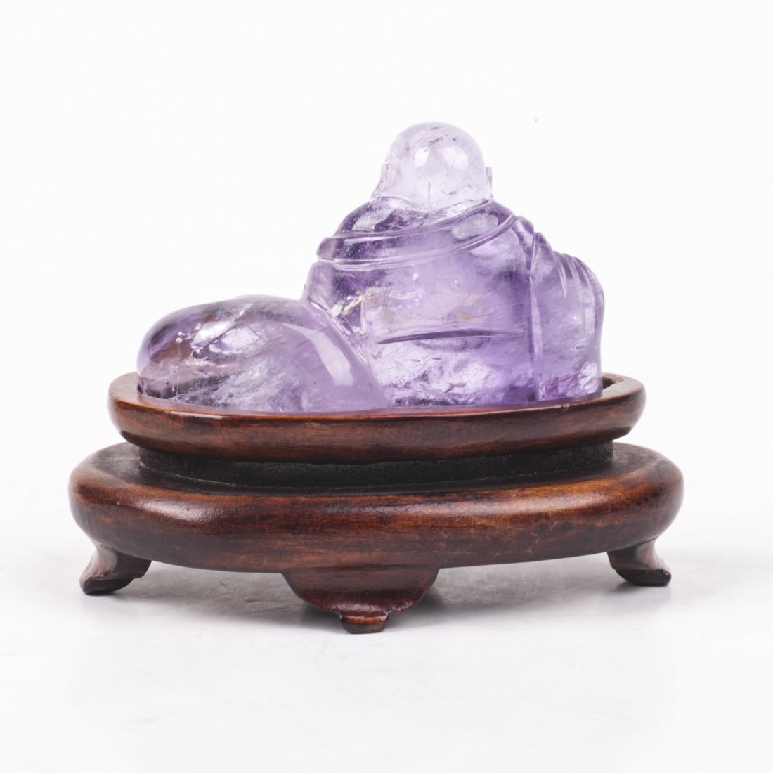 Carved figure made of transparent purple colored — image 2
