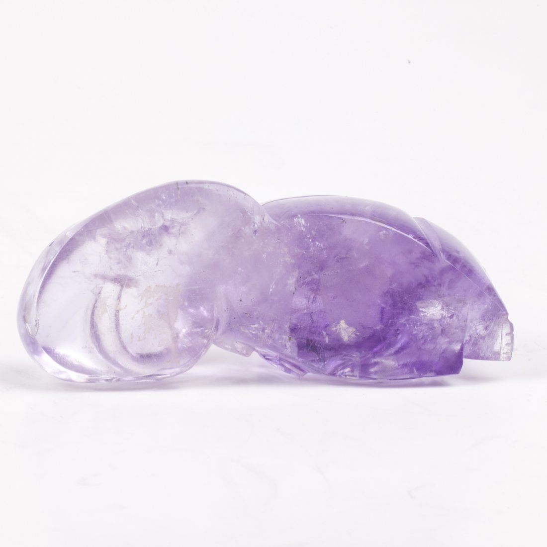 Carved figure made of transparent purple colored — image 3