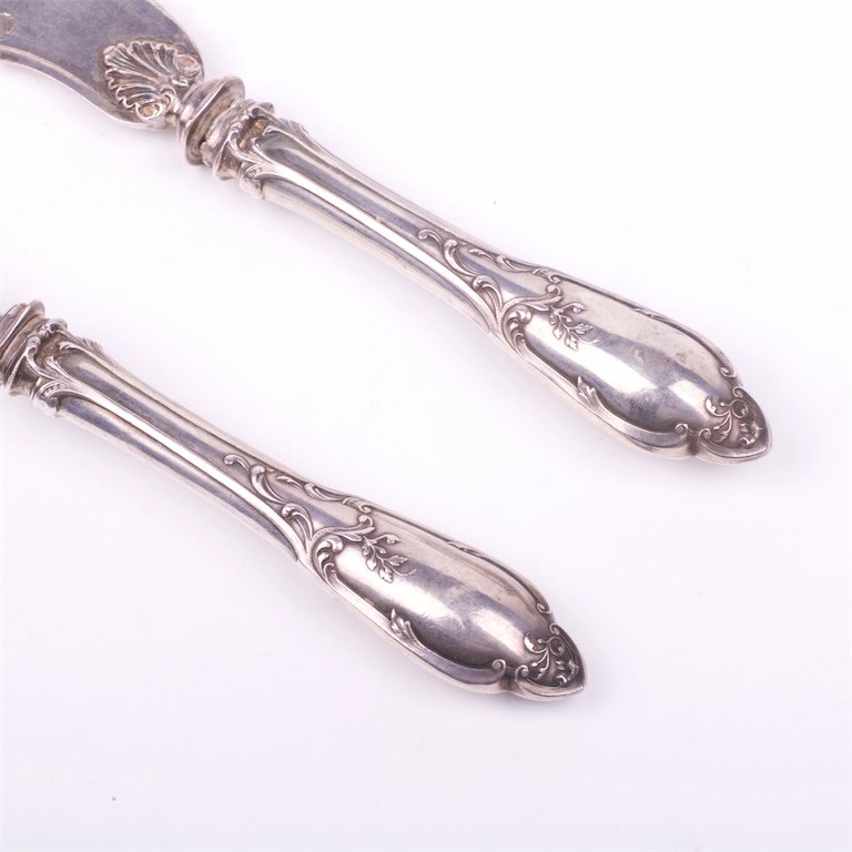 French silver dessert set of 2 pieces. — image 4