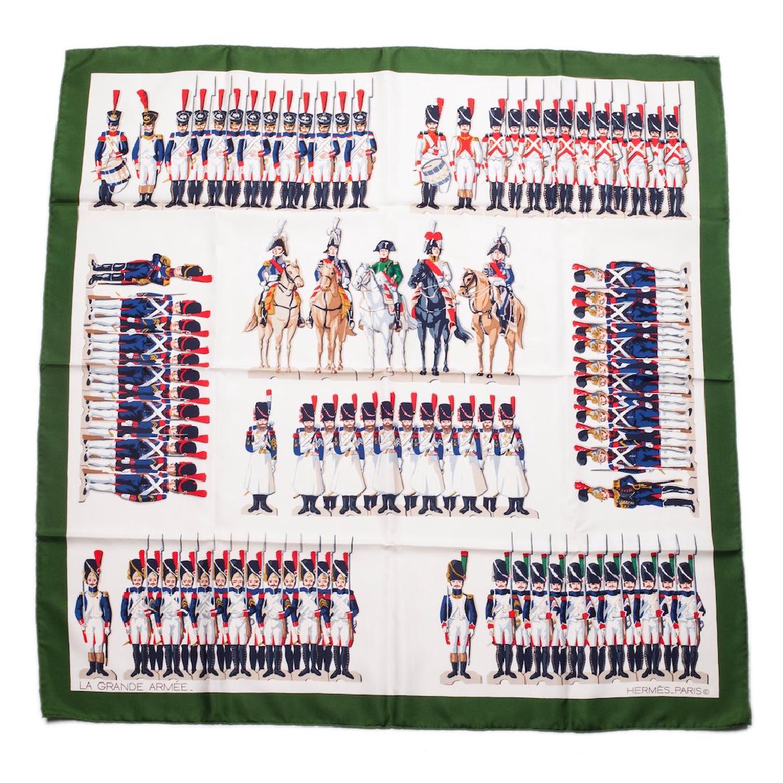 Rare Hermes "La grande armée" silk scarf. 1976 — image 1