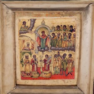 Russian 19th century icon with saints — image 2