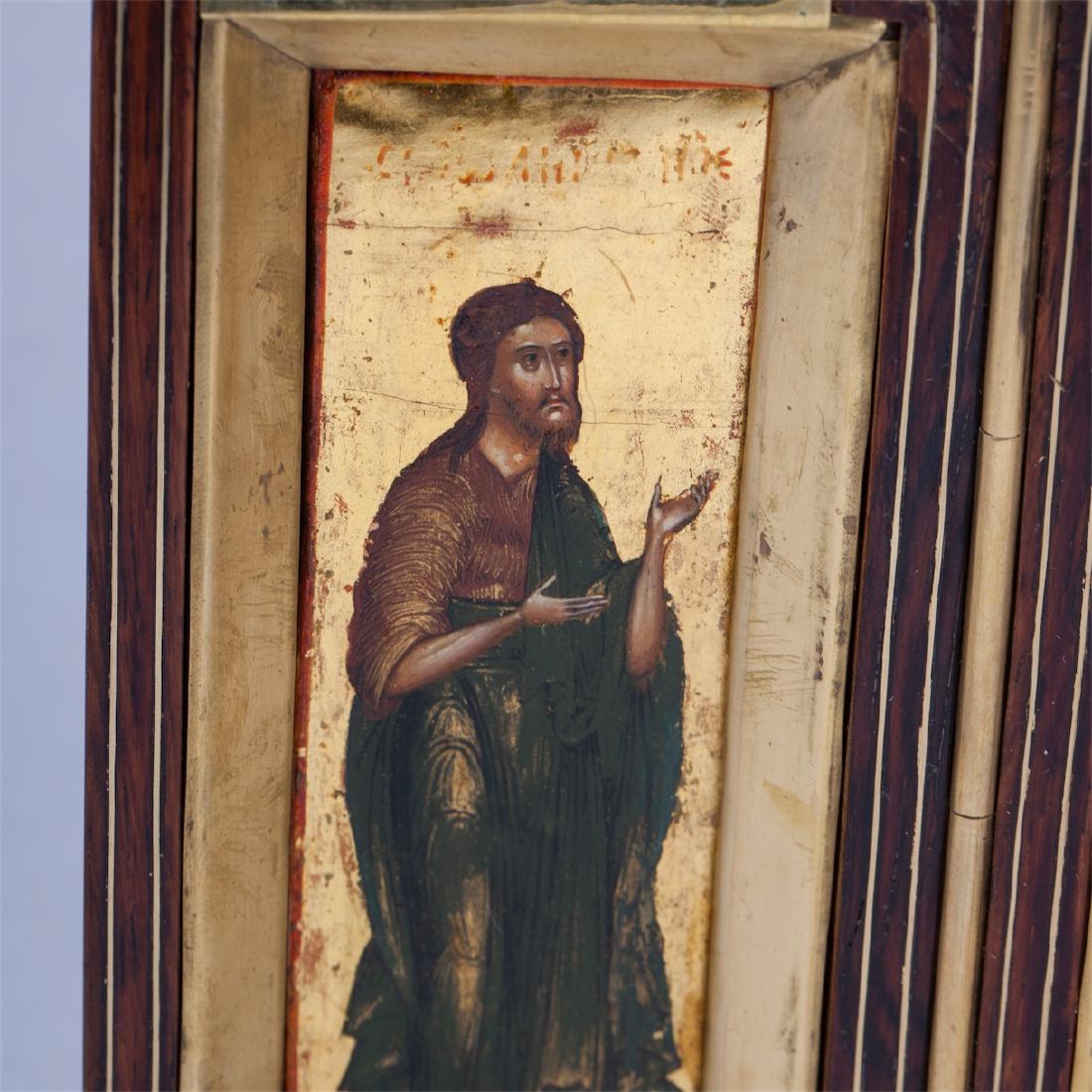 Russian 19th century icon with saints — image 3