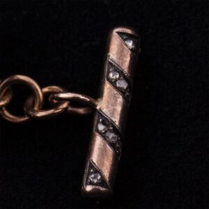 Russian cufflinks. Gold, diamonds, agates — image 2