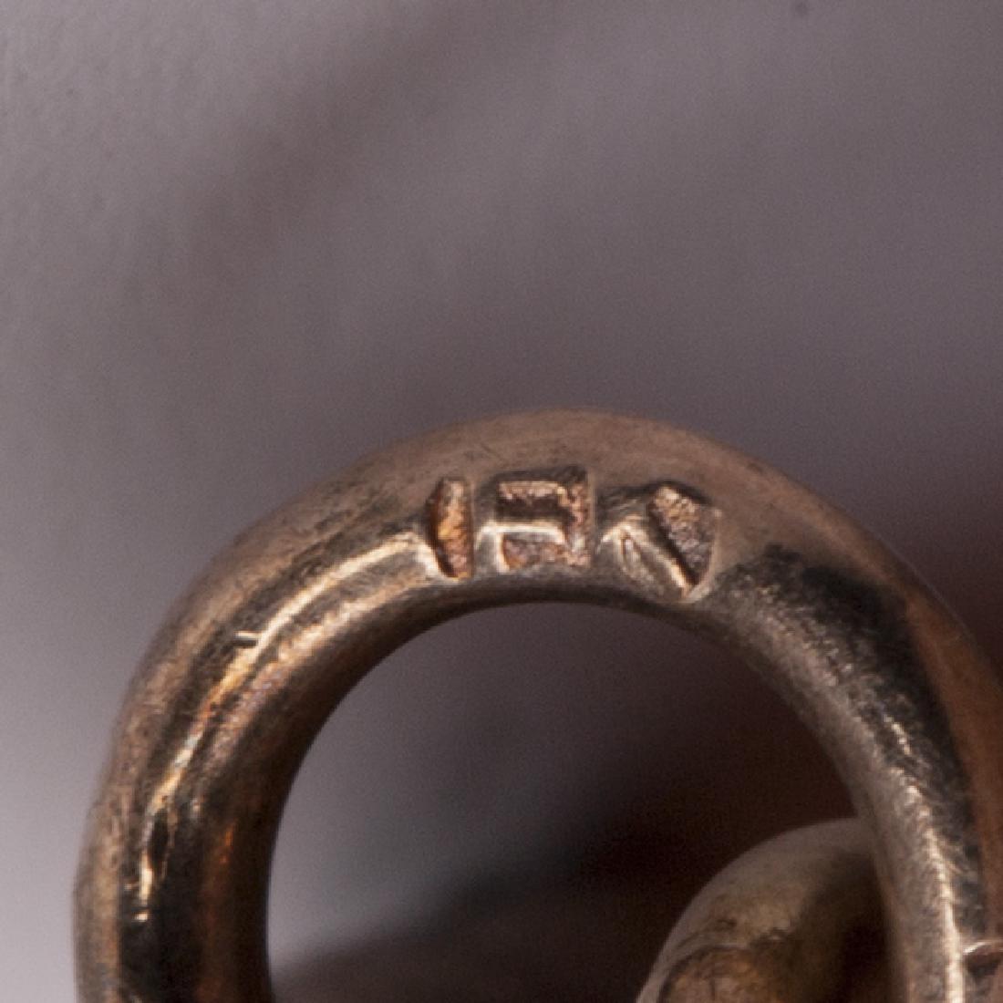 Russian cufflinks. Gold, diamonds, agates — image 5
