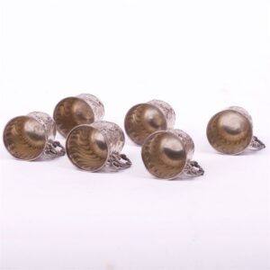 French silver set of 6 shot glass. — image 4
