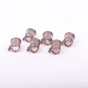 French silver set of 6 shot glass. — image 5