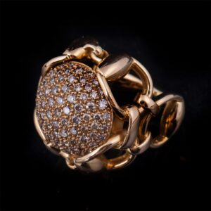 Gucci Gold,18k ring with diamonds — image 1