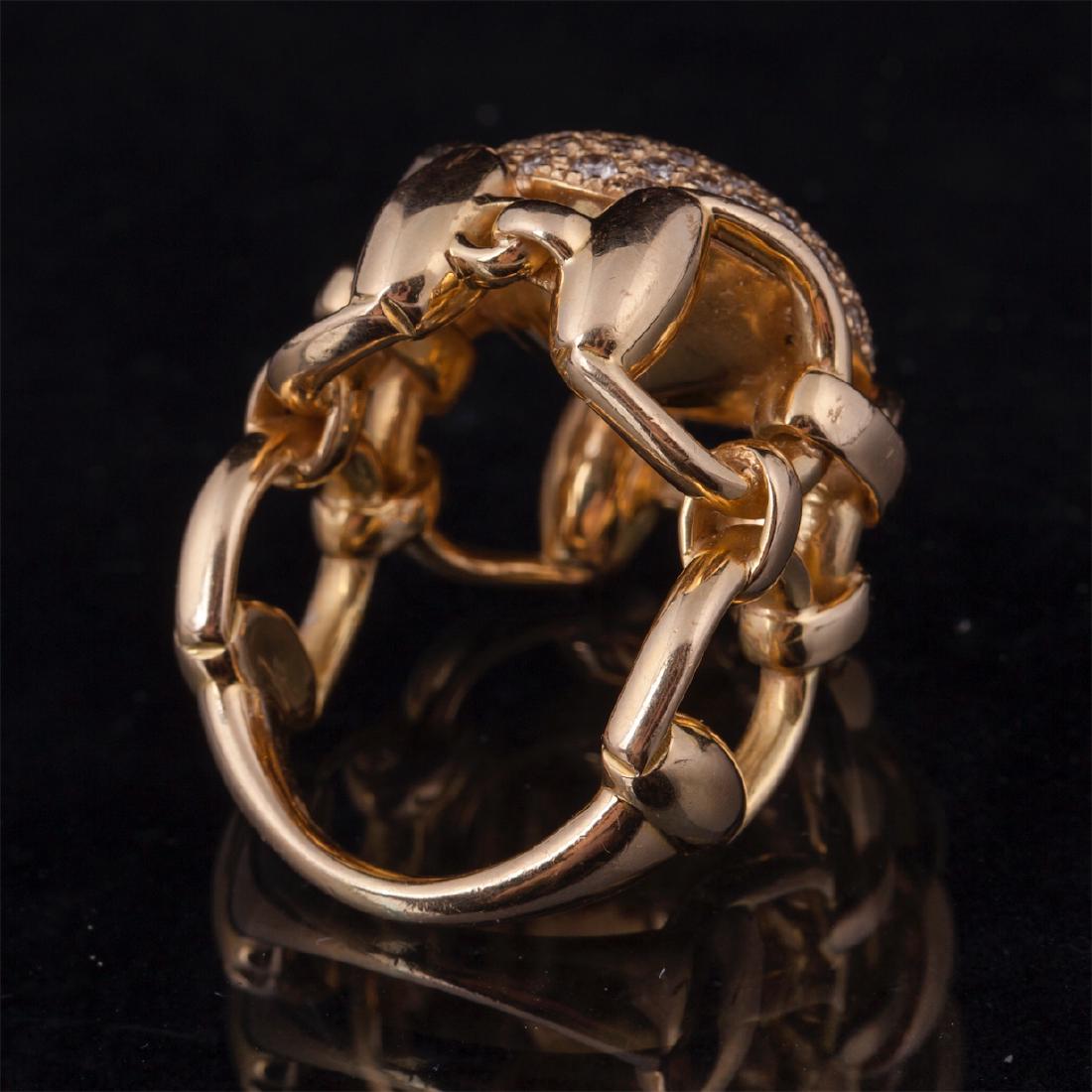 Gucci Gold,18k ring with diamonds — image 3