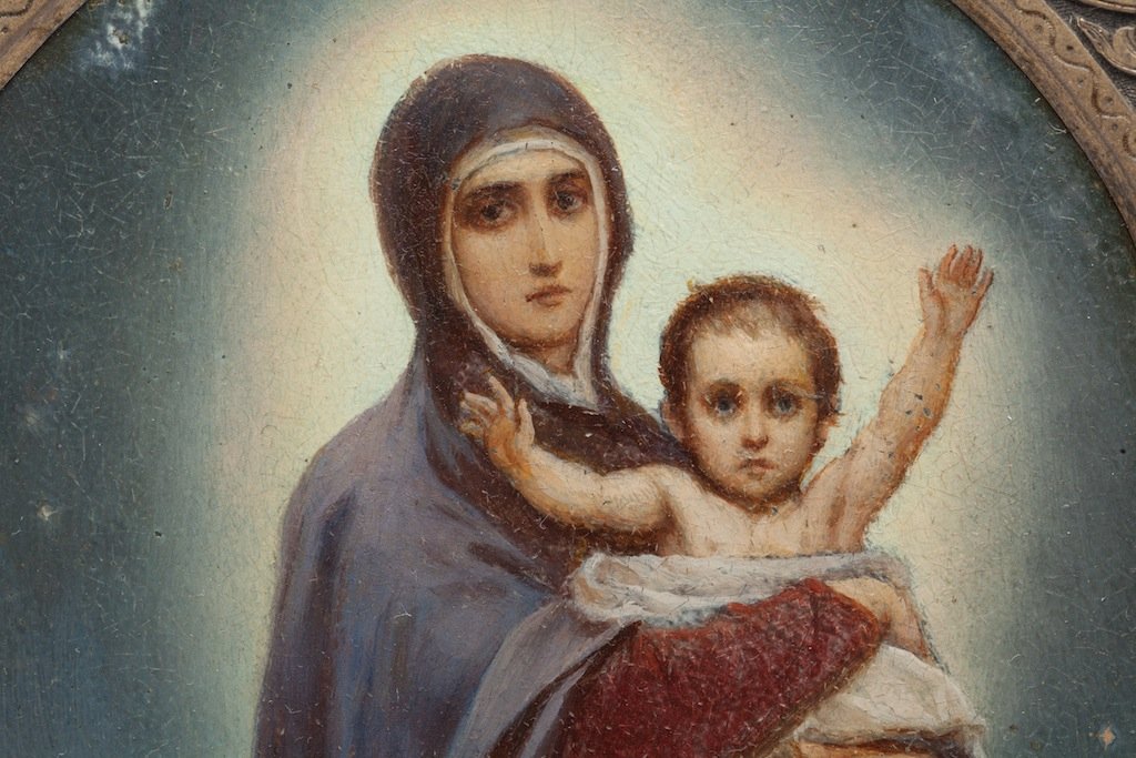 Russian Icon of Mother of God with the child — image 2