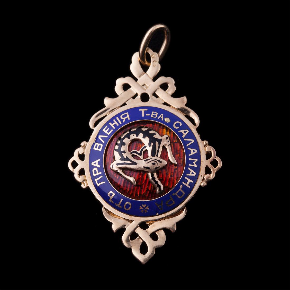 Russian seniority badge of Salamandra Insurance company — image 3