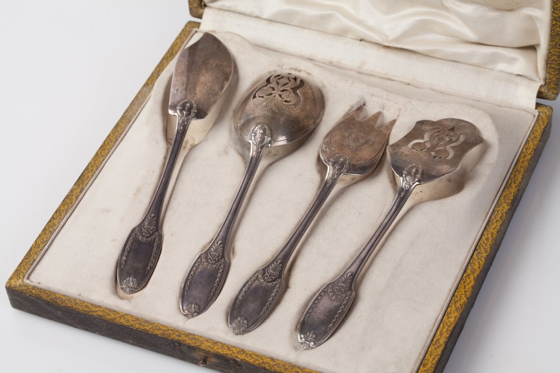 Silver serving set of 4 pieces. — image 3