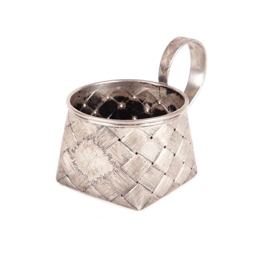 Silver tea glass holder. Petersburg, 1899-1903. — image 1
