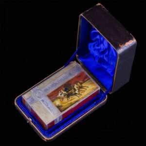 Unusual Russian silver-gilt and lacquer enamel cigar — image 1