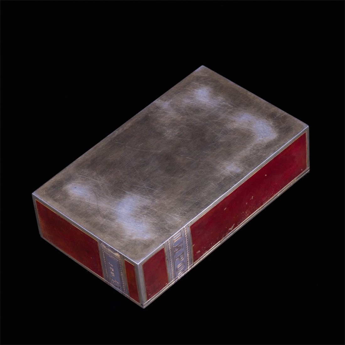 Unusual Russian silver-gilt and lacquer enamel cigar — image 7