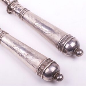 French silver of 2 pieces for meat. — image 3