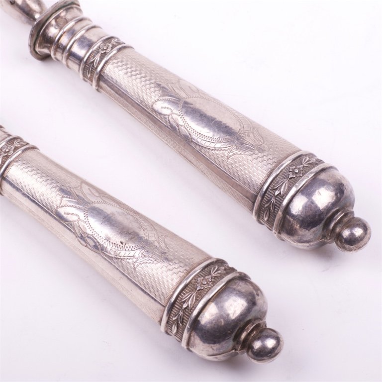 French silver of 2 pieces for meat. — image 3
