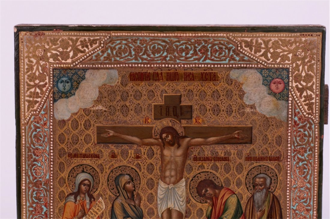 Russian icon of the Crucifixion. — image 2