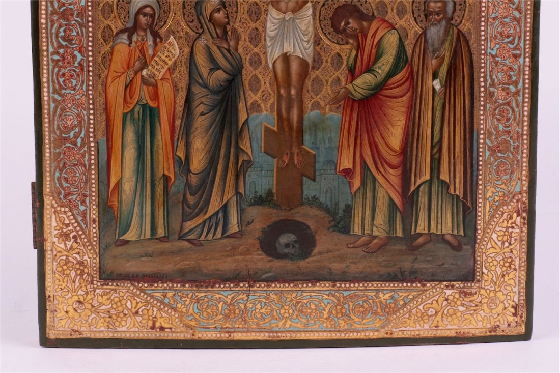 Russian icon of the Crucifixion. — image 3