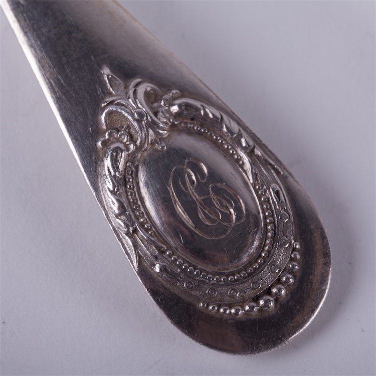 French solid silver tea set in wooden box. — image 3