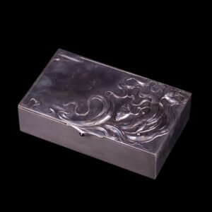 Russian Art nouveau style silver cigar box — image 1