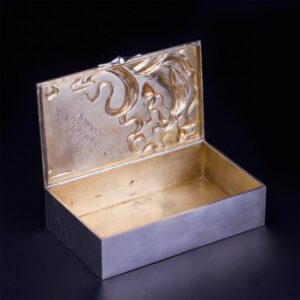 Russian Art nouveau style silver cigar box — image 3