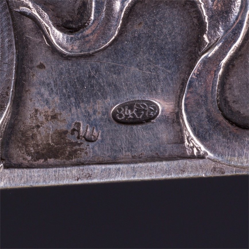 Russian Art nouveau style silver cigar box — image 5