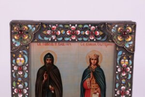 russian icon of Saint Pavel Kievo-Pecherski and Saint — image 2