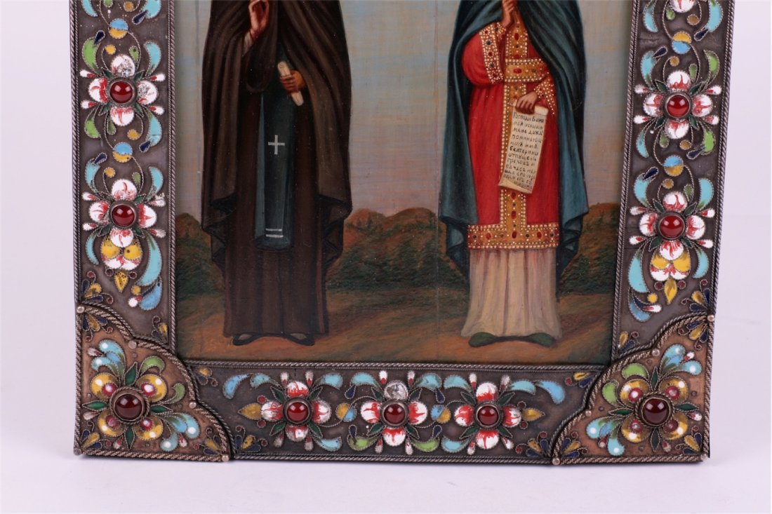 russian icon of Saint Pavel Kievo-Pecherski and Saint — image 3