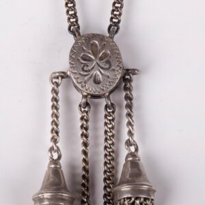 Russian silver and gold pocket watch chain — image 3