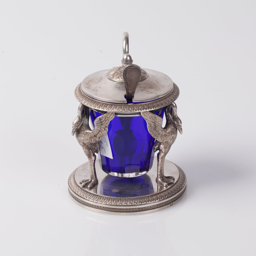 Silver mustard jar. — image 2