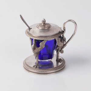Silver mustard jar. — image 3