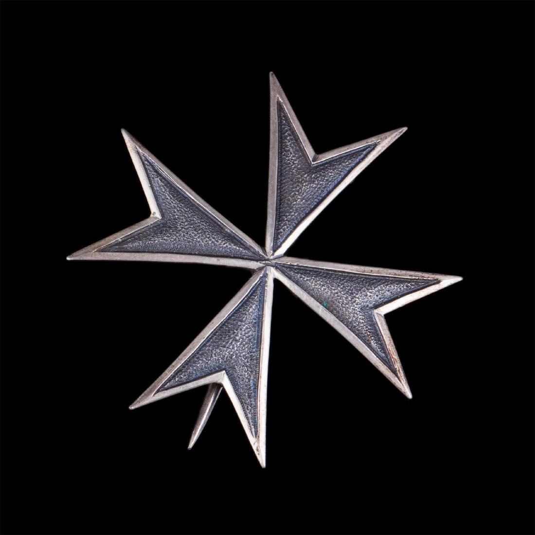 Bermondt-Avalov cross. Oxidized silver — image 1