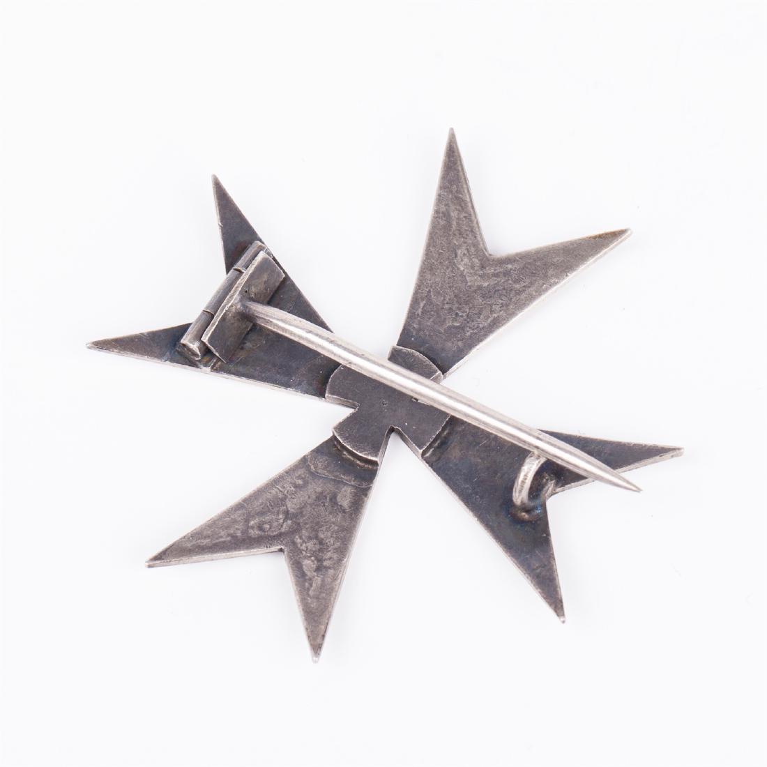 Bermondt-Avalov cross. Oxidized silver — image 2