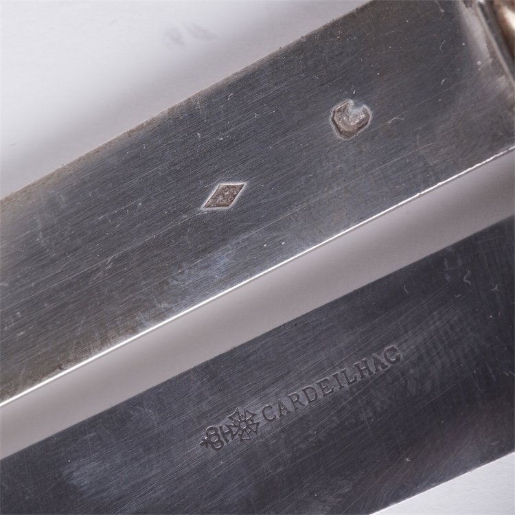 French dessert knifes from steel and pearl. — image 6