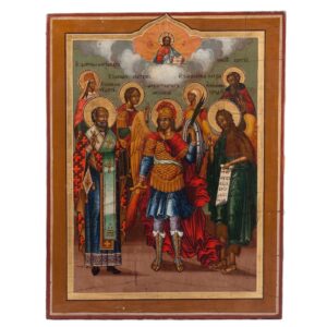 Icon of Saint Guardian Angel Mikhail assembly — image 1