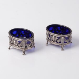 Pair of silver saltcellars. — image 1