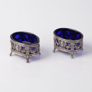Pair of silver saltcellars. — image 2