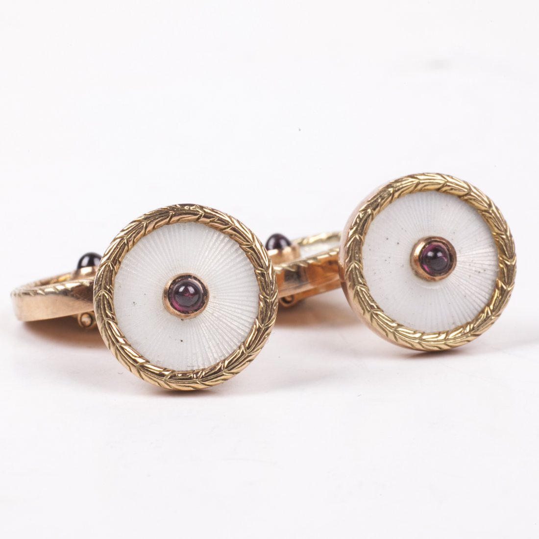 Russian 56 gold enamel cufflinks — image 2