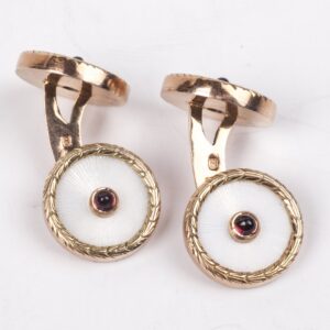 Russian 56 gold enamel cufflinks — image 3