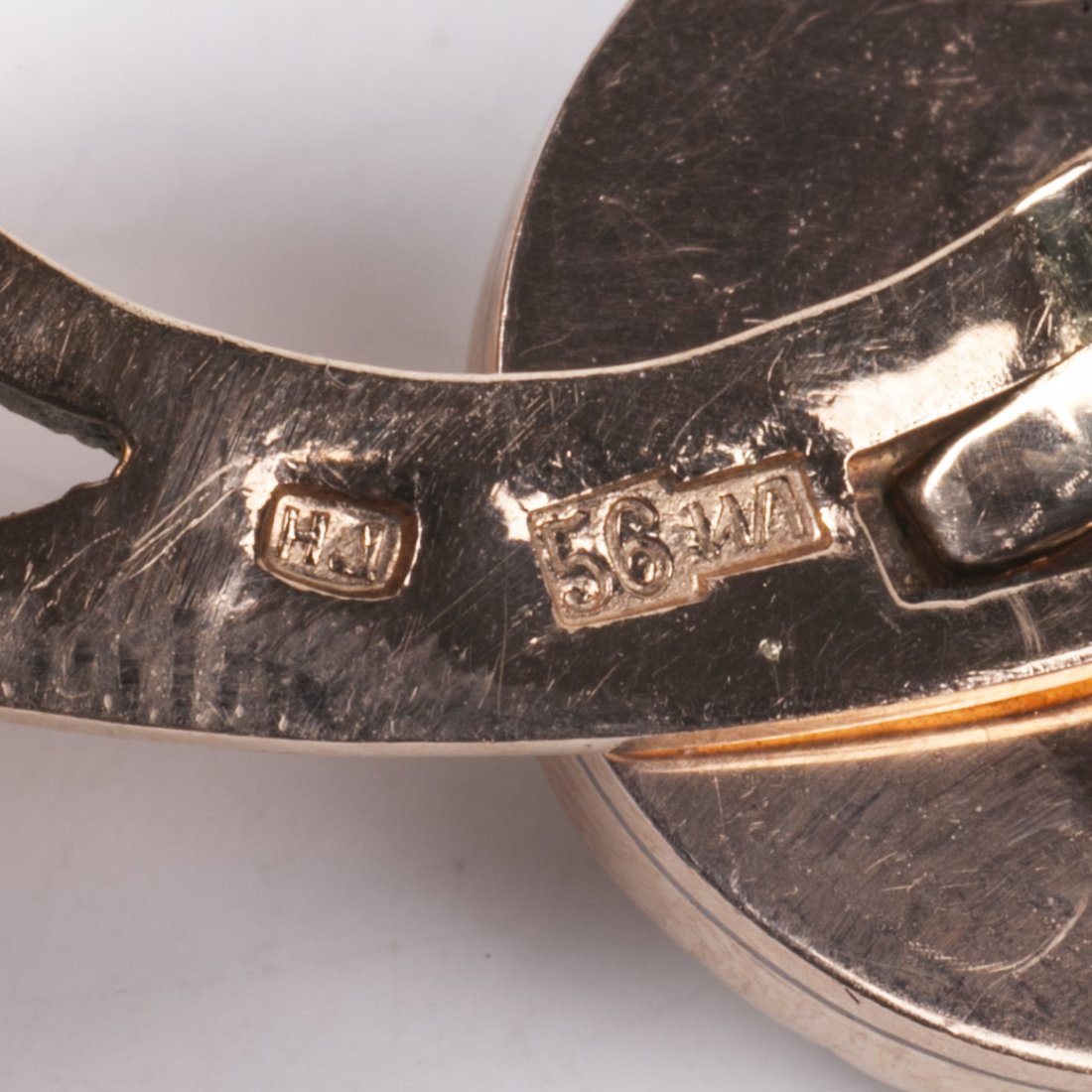 Russian 56 gold enamel cufflinks — image 5