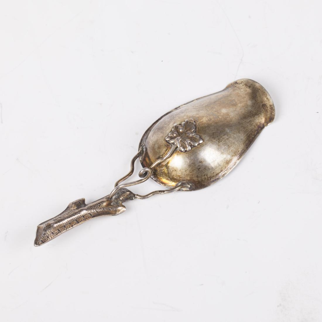 Russian engraved silver sugar scoop — image 3