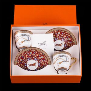Hermès "Cheval d'Orient" porcelain tete-a-tete coffee — image 1