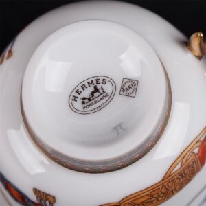 Hermès "Cheval d'Orient" porcelain tete-a-tete coffee — image 4