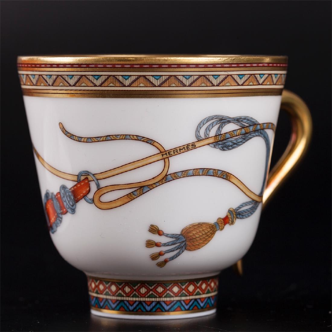 Hermès "Cheval d'Orient" porcelain tete-a-tete coffee — image 5