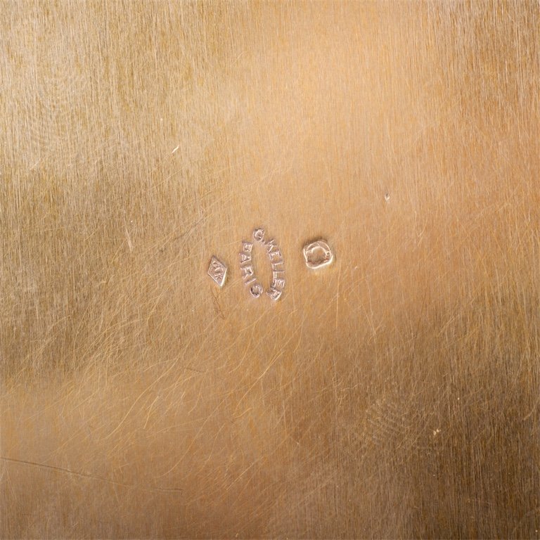 French silver gold-plated tray. — image 4