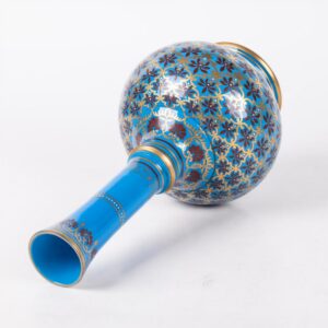 Grand Russian glass vase with enamel paintings — image 3