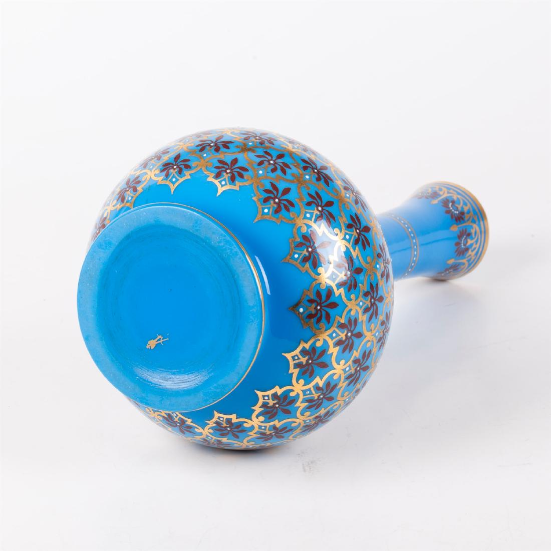 Grand Russian glass vase with enamel paintings — image 4