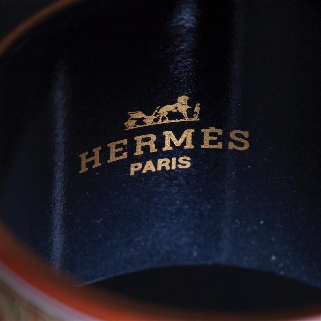 Rare boxed Hermes enamel napkin rings with ducks scene — image 6