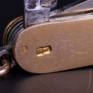 Russian gold and steel cigar cutter — image 3